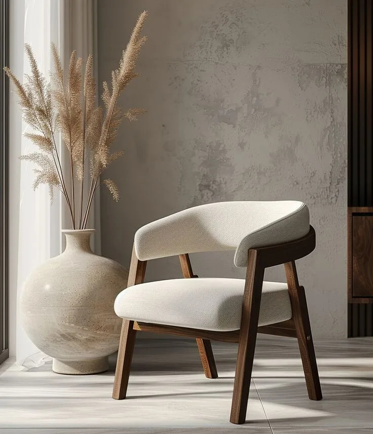 beautiful furniture in a hall mockup